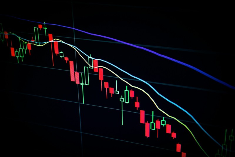 Profissional analisa gráficos financeiros em uma tela.